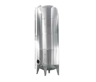 Single-layer vertical storage tank