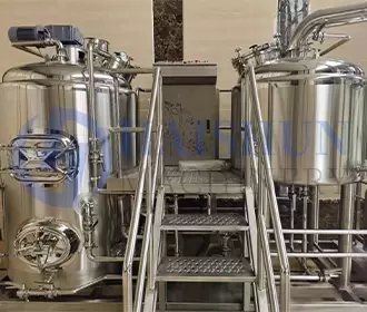 5BBL Steam heating 2-vessels brewhouse with hot liquor tank