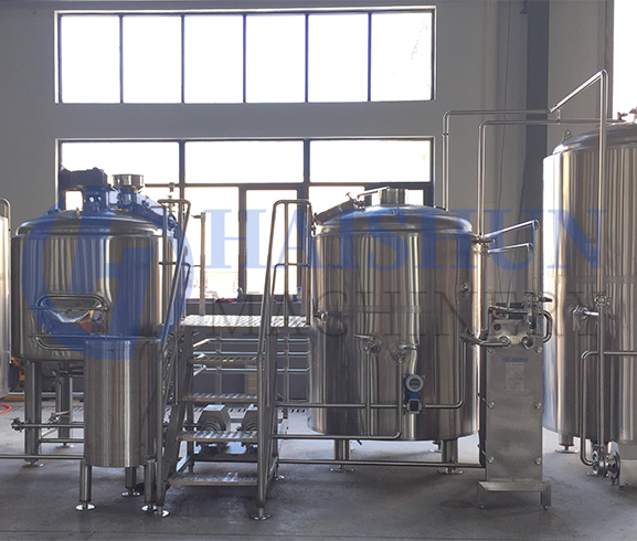 1200L gas burner brewhouse and system