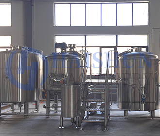 1200L gas burner brewhouse and system