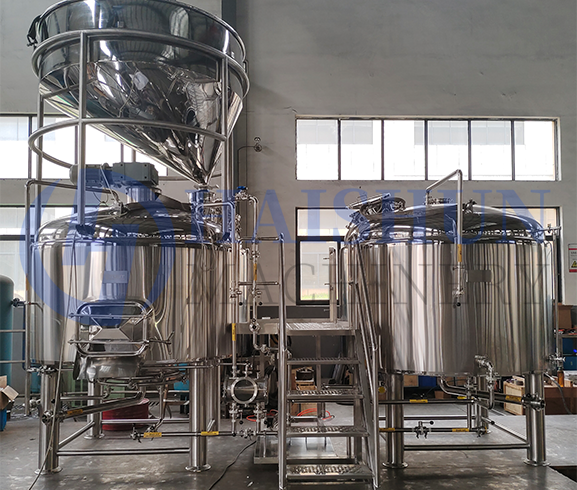 2400L Steam heating brewhouse with hopper