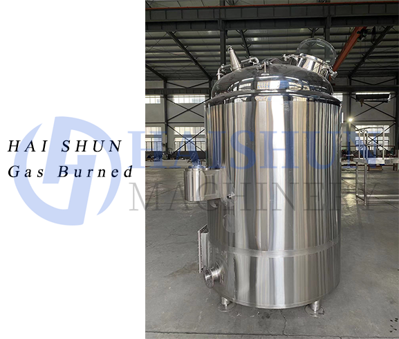 1200L gas burner brewhouse and system