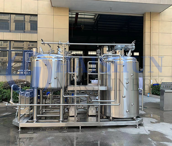 5BBL Steam heating brewhouse with hopper