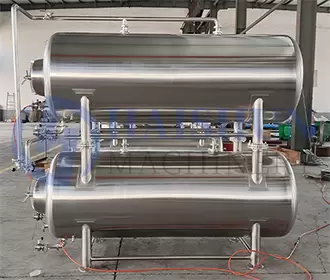 Stacked horizontal brite tanks