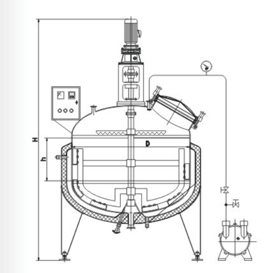 Customized Size Mixing Tank With Anchor SCRAPER Mixer