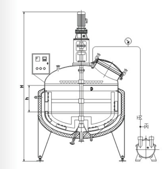 Customized Size Vacuum Mixing Tank With SCRAPER Mixer