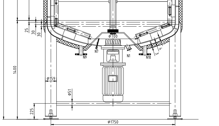 Customized size SS Homogenizer Tank for Viscosity Liquid