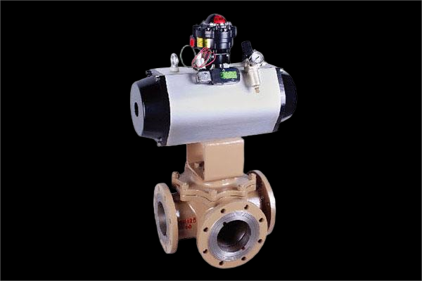 Q320 three-way 0-type ball valve