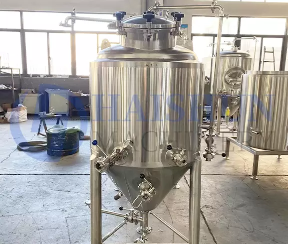 commercial wine fermentation tanks